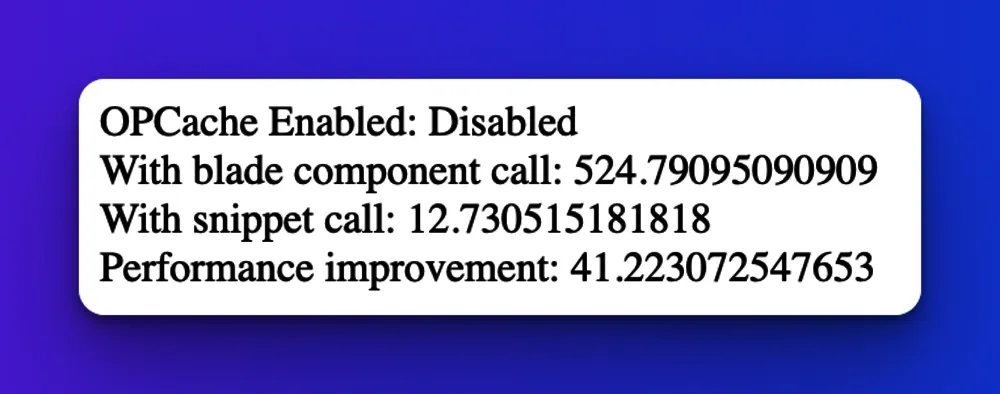 Benchmark, Without opcache, but cached views